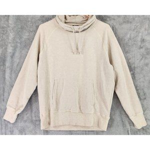 Nike Sweatshirt Womens Small Beige Cowl Neck Yoga Statement Essential Pullover